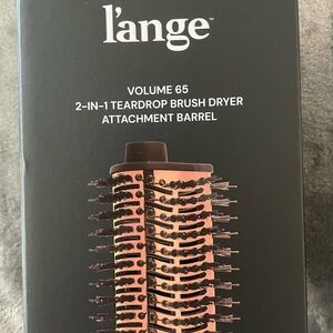 Lange Volume 65 Teardrop Brush Attachment Barrel- for Dryer - Black and Tan